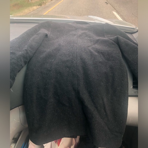 Zara Kids 5-6 Wool Blend Black Button Down Coat - Picture 6 of 7